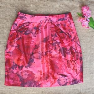 J. CREW Rose Print Mini Skirt Size 0